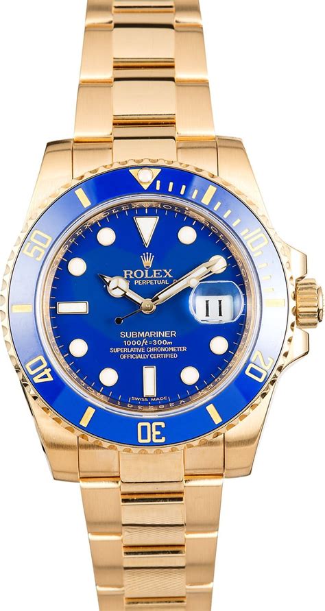 blu amd gold rolex|rolex gold submariner blue face.